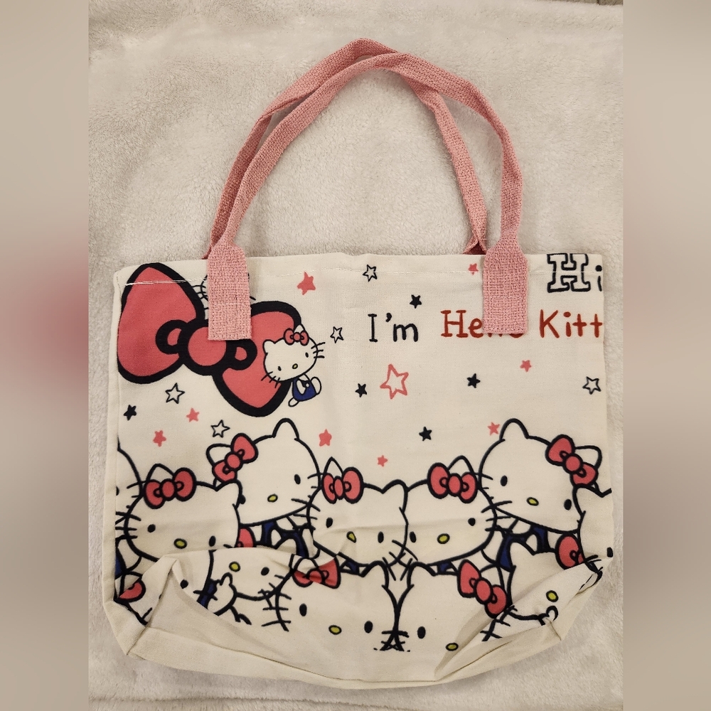 Hello Kitty Tote Bag with Pink Handles
